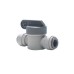 Grey Acetal Shut Off Valve Connection 3/8 inch Tube OD