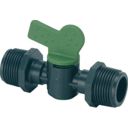 1/2" Plastic In Line Valve BSP Male x Male 1/2" Plastic In Line Valve BSP Male x Male