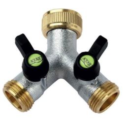 2 Way Connector with Independent and Adjustable Flow Path 3/4 BSP Female 2 Way Connector with Independent and Adjustable Flow Path 3/4 BSP Female