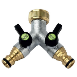 2 Way Connector with Independent and Adjustable Flow Path 3/4 BSP Female 2 Way Connector with Independent and Adjustable Flow Path 3/4 BSP Female