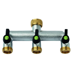 3 Way Connector with Independent and Adjustable Flow Path 3/4 BSP Female 3 Way Connector with Independent and Adjustable Flow Path 3/4 BSP Female