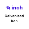 3/4 inch Galvanised (118)