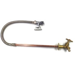 Garden Tap Kit Through Wall, Self Cutting with Flexible Hose Connector Garden Tap Kit Through Wall, Self Cutting with Flexible Hose Connector