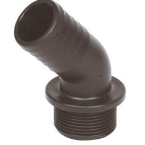 45° Hose Barb x Male Thread 45° Hose Barb x Male Thread