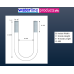M8 Round Electro-Plated U Bolts 40MM Width X 200MM Length