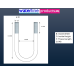 M8 Round Electro-Plated U Bolts 40MM Width X 150MM Length