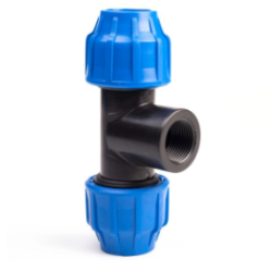20mm x 1/2" PP Female Union Tee 90° for MDPE Pipe 20mm x 1/2" PP Female Union Tee 90° for MDPE Pipe
