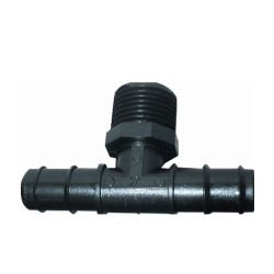 Barbed Tee BSP Male 12mm x 1/2" x 12mm Barbed Tee BSP Male 12mm x 1/2" x 12mm