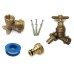 Garden Tap Kit with 22mm Elbow Wall Plate, Hoselock Connector and PTFE Tape