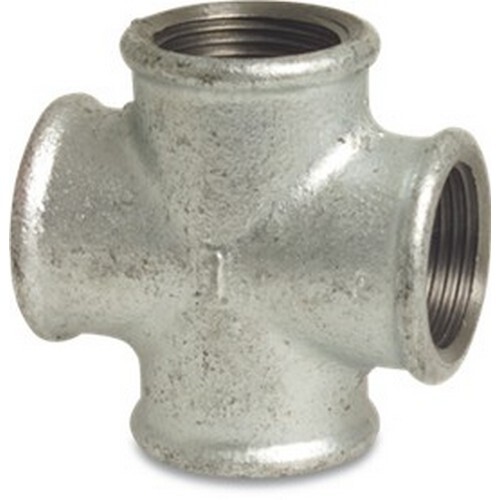 1.1/2" Galvanised Cross FxFxFxF