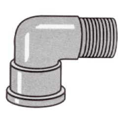 1 1/2 inch F Thread to 1 1/2 inch M - Street Elbow 45 Degree