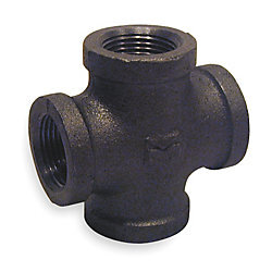 1.1/2" Black Iron Cross FxFxF 1.1/2" Black Iron Cross FxFxF