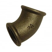 3/4" Black Iron Elbow 45 FxF