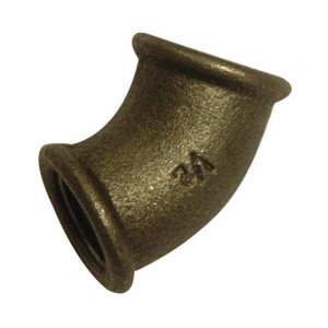 Black Iron Elbows 45° FxF
