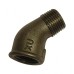 4" Black Iron Elbow 45 MxF