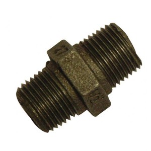 Black Iron Hex Nipples