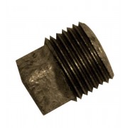 1" Black Iron Plain Plug