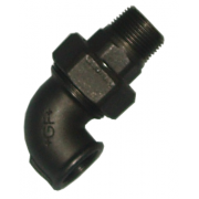 1.1/4" Black Iron Union Elbow FxF