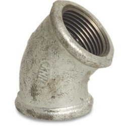 3/8" Galvanised Elbow 45 FxF