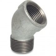 3/8" Galvanised Elbow 45 MxF