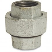 ¼" Galvanised Straight Union FxF