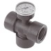 1 inch F Tee-  1/4 inch FGP - Gauge Tee