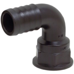 1 F Thread to 30mm Barb - 90°