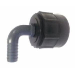 IBC Tank Connector with Barbed PVC Hosetail Elbow Connector IBC Tank Connector with Barbed PVC Hosetail Elbow Connector