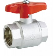 Low Pressure Plated Brass Ball Valve 3/4" BSP Female x 3/4" BSP Female 25 Bar T Handle