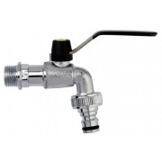 Metal Garden Tap 1/2" BSP Male Inlet x QR Hose Outlet