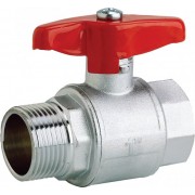 Low Pressure Plated Brass Ball Valve 3/4" BSP Male x 3/4" BSP Female 25 Bar T Handle