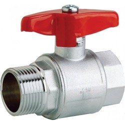 Low Pressure Plated Brass Ball Valve 1/2" BSP Male x 1/2" BSP Female 25 Bar T Handle Low Pressure Plated Brass Ball Valve 1/2" BSP Male x 1/2" BSP Female 25 Bar T Handle