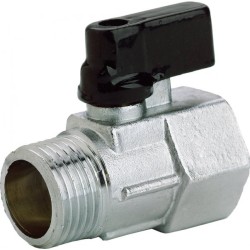 Plated Brass Mini Ball Valve 1/2" BSP Male x 1/2" BSP Female Plated Brass Mini Ball Valve 1/2" BSP Male x 1/2" BSP Female