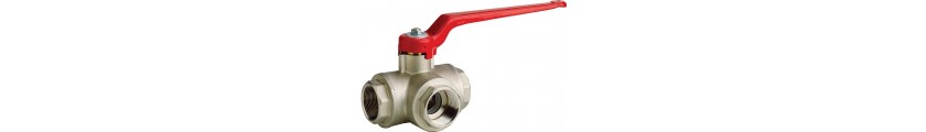 3 Way Plated Brass Ball Valves