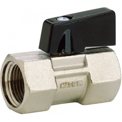 Plated Brass Mini Ball Valve 1/4" BSP Female x 1/4" BSP Female Plated Brass Mini Ball Valve 1/4" BSP Female x 1/4" BSP Female