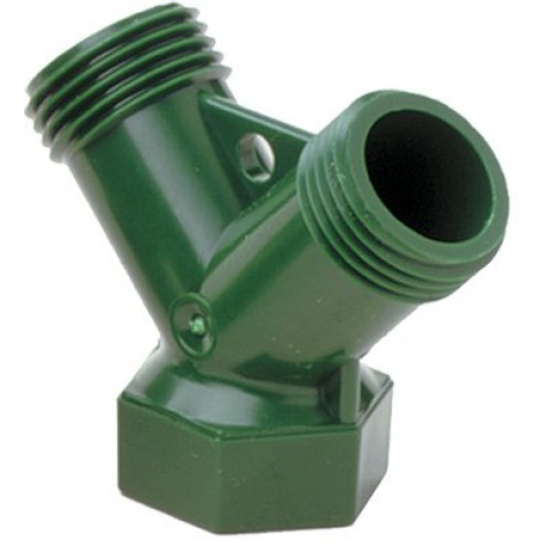 Garden Hose Y Connector 3/4" Female x 3/4" Male x 3/4" Male Garden Hose Threads