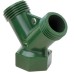 Garden Hose Y Connector 3/4" Female x 3/4" Male x 3/4" Male Garden Hose Threads