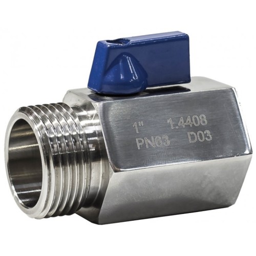 Stainless Steel Mini Ball Valve 1/2" BSP Male x 1/2" BSP Female Stainless Steel Mini Ball Valve 1/2" BSP Male x 1/2" BSP Female