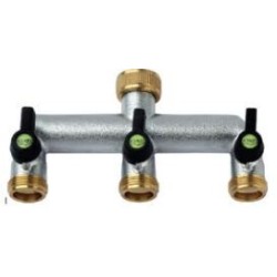 3 Way Connector with Independent and Adjustable Flow Path 3/4 BSP Female