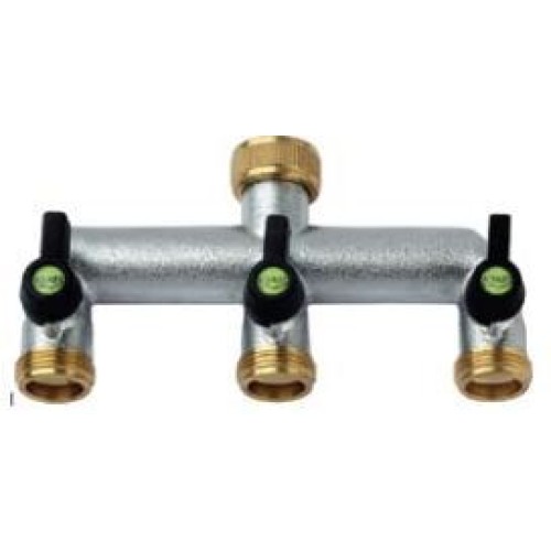 3 Way Connector with Independent and Adjustable Flow Path 3/4 BSP Female