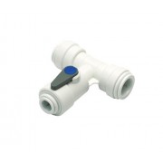 Acetal Angle Stop Valve 15mm x 3/8" Branch