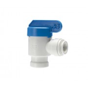 PP Shut Off Valve Connection 1/4 inch Tube OD x 1/4 inch Female NPTF