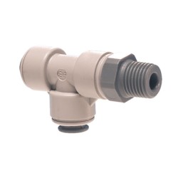Swivel Male Run Tee 1/4 inch Tube OD x 1/4 inch NPTF Thread Swivel Male Run Tee 1/4 inch Tube OD x 1/4 inch NPTF Thread