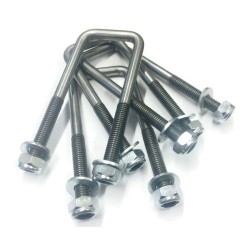 M10 Square Plated U Bolts 40mm Width x 120mm Length M10 Square Plated U Bolts 40mm Width x 120mm Length