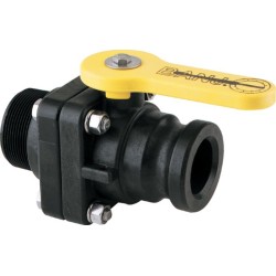 Banjo Polypropylene Stubby Valve 2" Camcup Adaptor x 2"Male Thread Banjo Polypropylene Stubby Valve 2" Camcup Adaptor x 2"Male Thread