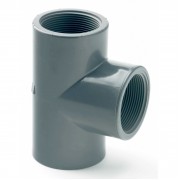 2.1/2" PVCu BSP Threaded Tee 90 Degree