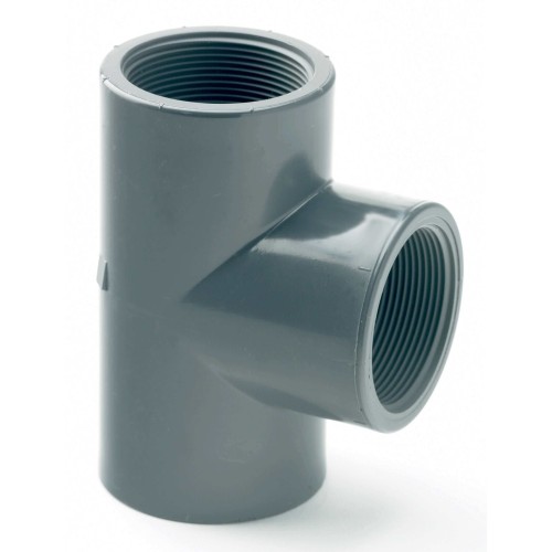 2" PVCu BSP Threaded Tee 90 Degree