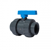 1" PVCu Industrial Double Union Ball Valve (Threaded)