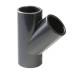 16mm PVCu Plain Tee 45 Degree