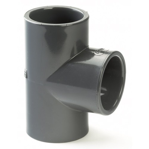 280mm PVCu Plain Tee 90 Degree